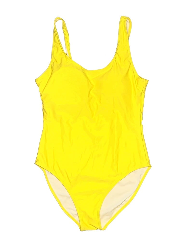 Pre-owned Nicole Miller Studio One Piece Swimsuit In Yellow