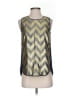 J.Crew 100% Polyester Gold Sleeveless Blouse Size 0 - photo 1