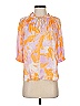 Current Air 100% Polyester Orange 3/4 Sleeve Blouse Size XS - photo 1