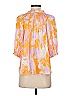 Current Air 100% Polyester Orange 3/4 Sleeve Blouse Size XS - photo 2