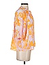 Current Air 100% Polyester Orange 3/4 Sleeve Blouse Size XS - photo 4
