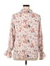 Unbranded Floral Pink Long Sleeve Blouse Size XL - photo 2