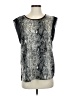 W118 by Walter Baker 100% Polyester Silver Sleeveless Blouse Size S - photo 1