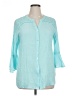 Kim Rogers Teal 3/4 Sleeve Button-Down Shirt Size XL - photo 1