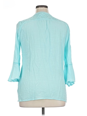 Kim Rogers 3/4 Sleeve Button-Down Shirt (view 2)