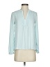 HD in Paris 100% Polyester Teal Long Sleeve Blouse Size 0 - photo 1