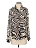 MICHAEL Michael Kors Animal Print Brown Long Sleeve Blouse Size S - photo 1