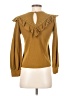 J.Crew Brown Long Sleeve Blouse Size XXS - photo 2