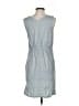 Ascend Stripes Gray Casual Dress Size XS - photo 2