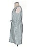 Ascend Stripes Gray Casual Dress Size XS - photo 5