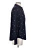 Rails 100% Rayon Hearts Blue Black Long Sleeve Blouse Size XS - photo 4