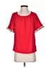 AGB Red Short Sleeve Blouse Size S (petite) - photo 1