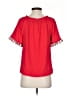 AGB Red Short Sleeve Blouse Size S (petite) - photo 2