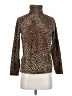 Lands' End 100% Polyester Animal Print Brown Cardigan Size XS - photo 1