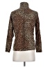 Lands' End 100% Polyester Animal Print Brown Cardigan Size XS - photo 2