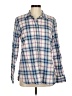 Talbots Plaid Blue Long Sleeve Button-Down Shirt Size M - photo 1