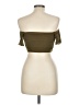 Shein Green Short Sleeve Top Size M - photo 2