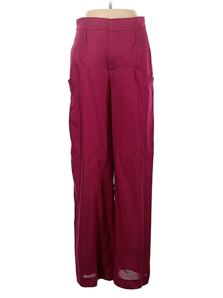 Pre-owned Zara Collection Casual Pants In Burgundy