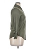 Splendid Green 3/4 Sleeve Button-Down Shirt Size L - photo 4