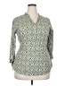 Unbranded Green 3/4 Sleeve Blouse Size 3X - photo 1