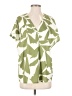 Crosby 100% Polyester Green Short Sleeve Blouse Size XS - photo 1