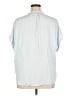 Point Sur 100% Viscose Blue Short Sleeve Blouse Size XL - photo 2
