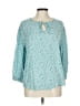 Caslon 100% Rayon Teal 3/4 Sleeve Blouse Size L - photo 1