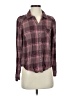 Paige 100% Viscose Plaid Burgundy Long Sleeve Blouse Size XS - photo 1