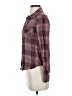 Paige 100% Viscose Plaid Burgundy Long Sleeve Blouse Size XS - photo 5