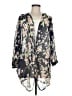 Unbranded Floral Black Blue Kimono Size M - photo 1