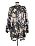 Unbranded Floral Black Blue Kimono Size M - photo 2