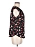 Candie's 100% Polyester Floral Black Sleeveless Blouse Size M - photo 4