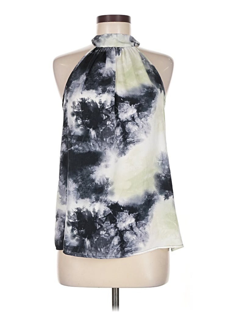 Pre-owned Peyton Jensen Sleeveless Blouse In Silver