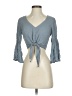 Ale by Alessandra 100% Rayon Blue 3/4 Sleeve Blouse Size XS - photo 1