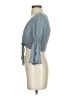 Ale by Alessandra 100% Rayon Blue 3/4 Sleeve Blouse Size XS - photo 5
