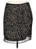 Halogen 100% Polyester Print Black Casual Skirt Size 12 - photo 1