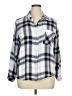 Dex Plaid Gray 3/4 Sleeve Button-Down Shirt Size XL - photo 1