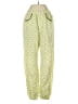 Skemo 100% Rayon Print Yellow Casual Pants Size S - photo 1
