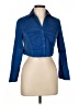 Unbranded Blue 3/4 Sleeve Button-Down Shirt Size L - photo 1