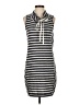 Max Studio Stripes Gray Casual Dress Size XS - photo 1