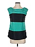 Ann Taylor 100% Polyester Teal Sleeveless Blouse Size S - photo 1