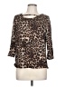 Green Envelope Animal Print Brown Pullover Sweater Size L - photo 1