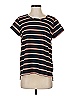 Kenar 100% Polyester Stripes Black Short Sleeve Top Size S - photo 1