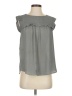 Ann Taylor LOFT 100% Polyester Gray Sleeveless Blouse Size S - photo 1