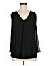 Linea Domani 100% Polyester Black Sleeveless Blouse Size XL - photo 1