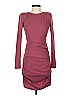 Symphony Solid Burgundy Cocktail Dress Size S - photo 1