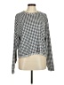 Danielle K. Studios Houndstooth Gray Long Sleeve Blouse Size M - photo 1