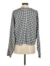 Danielle K. Studios Houndstooth Gray Long Sleeve Blouse Size M - photo 2