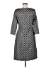 Talbots Polka Dots Gray Casual Dress Size M - photo 2