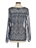 Lumiere 100% Polyester Silver Long Sleeve Blouse Size M - photo 2